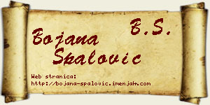 Bojana Spalović vizit kartica